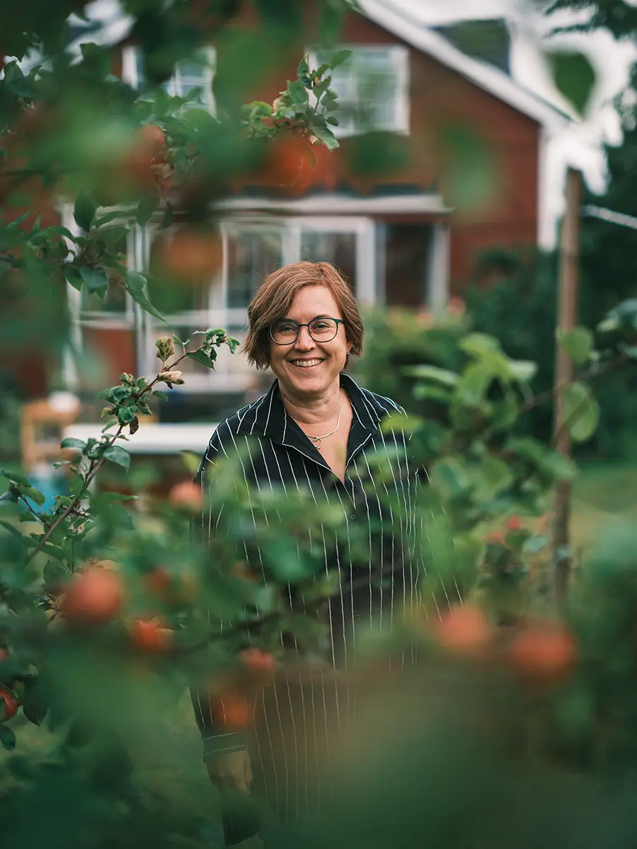 Akvarellkonstnären Helene Engström, Norrköping. Foto av Crelle.